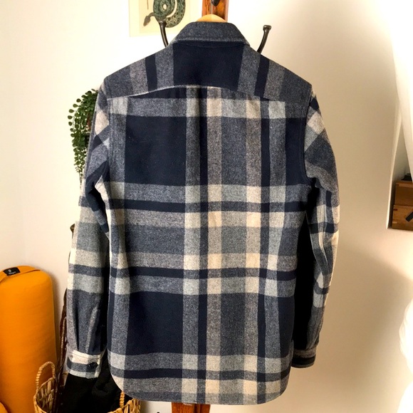 J. Crew Wallace & Barnes Plaid Heavy Work Shirt Jacket Wool Coat XS - Picture 6 of 10